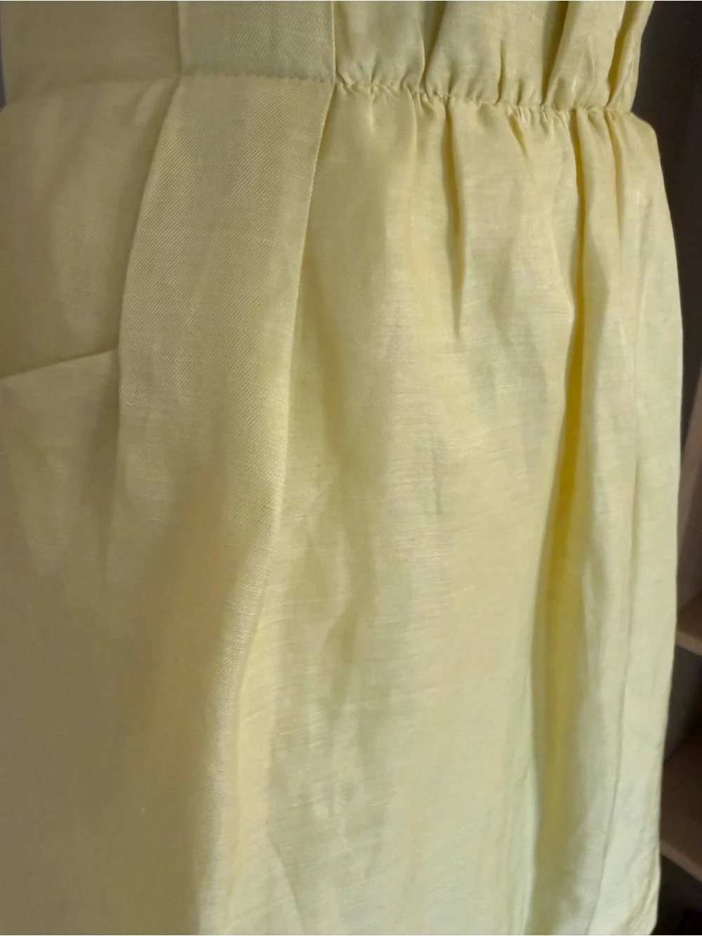 J. Crew Linen Silk Blend Paperbag Skirt Yellow Pockets Size 2 Lined